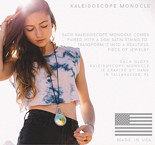 Kaleidoscope Crystal Monocle Necklace and Camera Lens Fractal 3D Diffraction