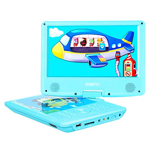 ZESTYI 11" Portable DVD Player for Kids with 9" Swivel Screen, Car