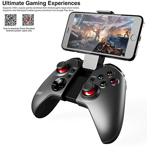 PowMax Gapo PG-9037 Bluetooth Wireless Classic Gamepad Game Controller (with Mouse Function) for Samsung HTC MOTO Addroid TV Box Tablet PC