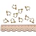 Pandahall 10pcs Golden Brass Clip-on Earring Components for Non-Pierced Ears 13.5x17x5mm