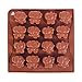 Yunko 16 Cavity Elephant Chocolate Mold Ice Cube Silicone Chocolate Mold