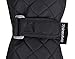 ANDORRA Boy's Premium Quilted Waterproof Ski Mittens,S,Black