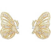 Cute Butterfly Earrings for Women Dainty Butterfly Stud Earrings Shiny Butterfly Animal Earrings Birthday Party Jewelry Gift