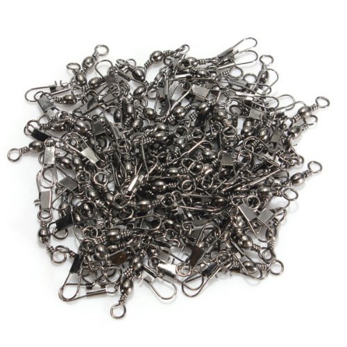 image for Wealers 100 Pack of Copper Fishing Tackle - Barrel Swivel with Snap Co