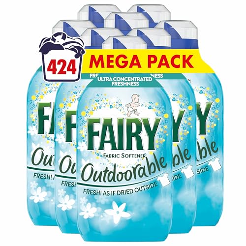 Fairy Niet Bio Outdoorable Stof Conditioner 53 Wassen x 8pack, Ultra Geconcentreerde Formule Voor Gevoelige Huid & Dermatologisch Getest
