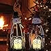 Juegoal 2 Pack Snowman LED Candle Lantern Metal Christmas Lights Battery Operated Indoor Xmas Holiday Party Decoration