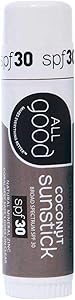 All Good Sunstick - Face Sunscreen, Water Resistant, UVA/UVB Broad Spectrum SPF 30+, Coral Reef Friendly - Beeswax, Zinc, Vit