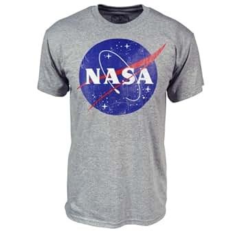 Mens NASA Logo T Shirt Grey XXL Heather Grey | Amazon.com