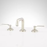 Signature Hardware 477063 Gunther 1.2 GPM Widespread Bathroom Faucet with Lever Handles and Pop-Up Drain Assembly