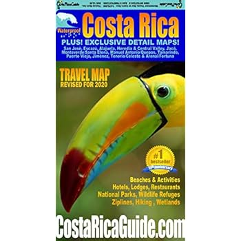 Waterproof Travel Map Of Costa Rica