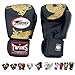 Twins Special Gloves Velcro Fancy FBGV Size 8, 10, 12, 14, 16 oz Color Black Gold Silver Dragon, Fire Flame, Tattoo used for Training and Sparring Muay Thai, Boxing, Kickboxing, MMA (Dragon Gold 14 oz)