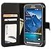 Galaxy S5 Active Case, Abacus24-7 Wallet with Flip Cover and Stand, Black