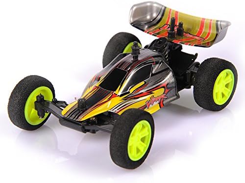 RuiFengShun 1:32 Scale RC Racing Car 2.4Ghz Remote Control Four-wheel Drive USB Rechargeable Vehicle Toy (12.5mph-Max), Blue/Red/Yellow/Black