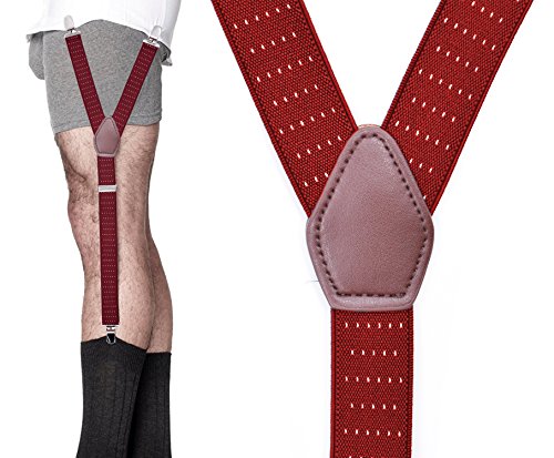 STAY GENTY-Style Shirt Stays For Men with Non-Slip Locking Clamps and Adjustable Elastic Straps