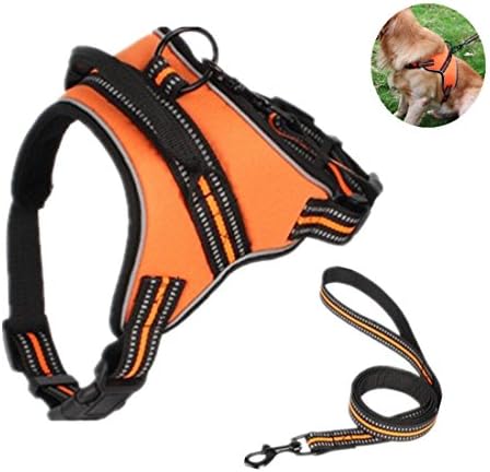 No Pull Dog Harness No Choke No Slip Pet Vest Adjustable Reflective Harness for Small Medium Large Dogs With Handle Dogs Easy Control included Dog Leash