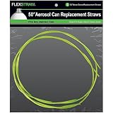 ShopStraw FS250 FlexStraw Aerosol Can Replacement Straws, Neon Green, 50", 2-Count