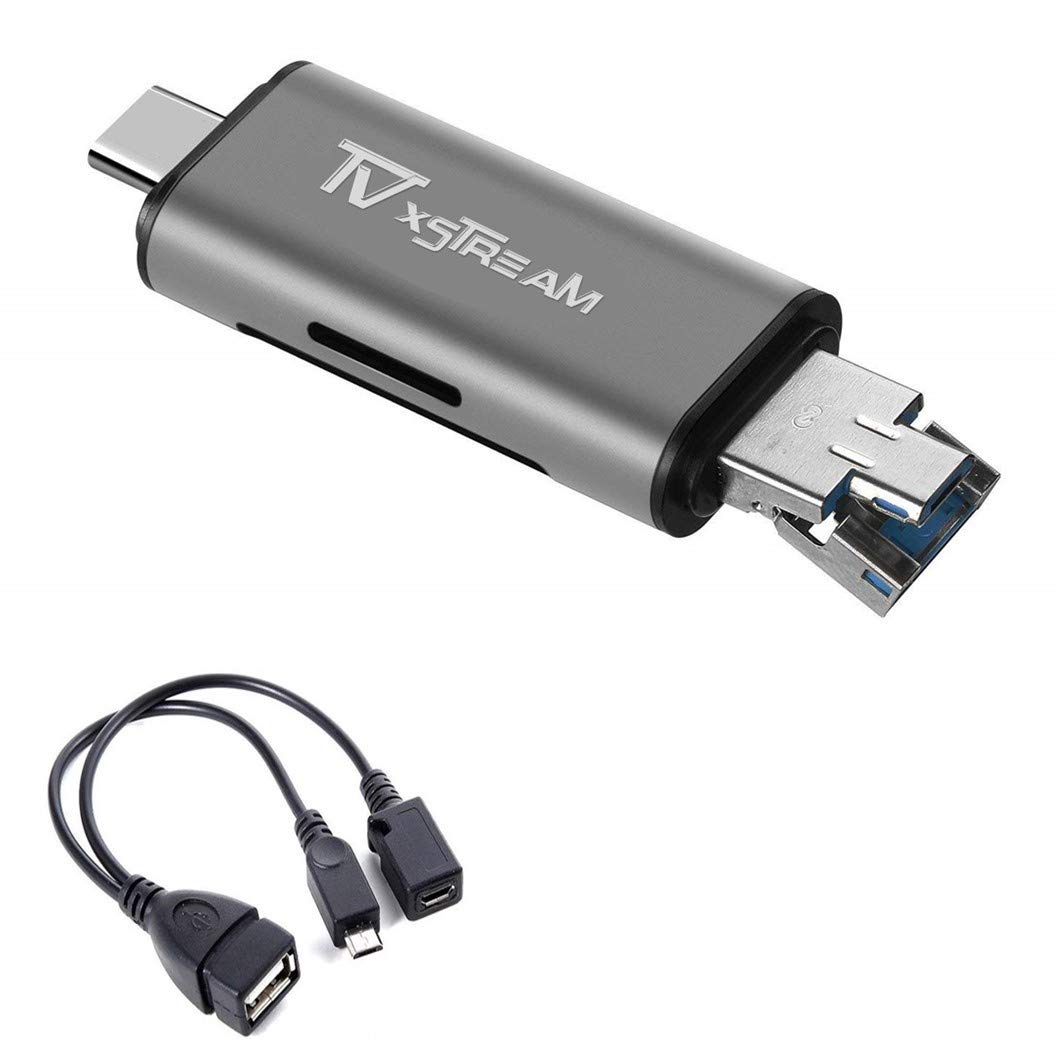 SDCard Reader, Storage Expansion OR File Transfer KIT for FIRESTICKS, Media Devices, Gaming Systems - 3-in-1 usb 2.0 / USB C