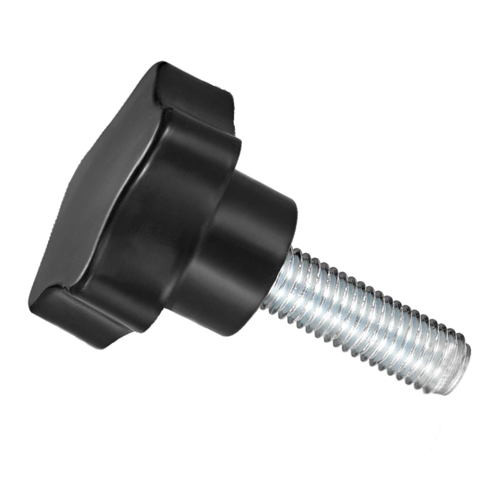 CoCud Star Clamping Knobs, M12 x 37mm Male Thread 48mm Head, Plastic Thumb Screw Grip Hand Knobs Threaded Bolt Black - (Applications: for Lathe Machinery), 1-Piece