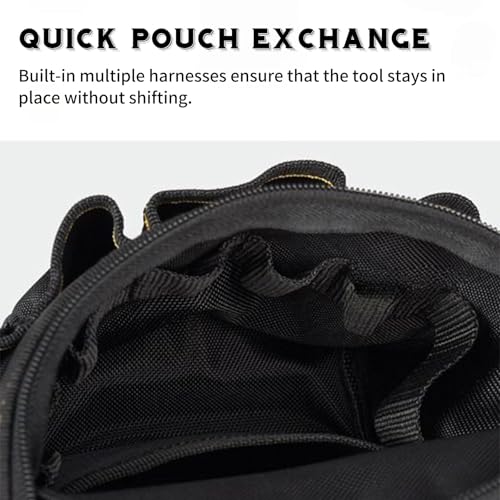 TERRIFI Tool Belts for Men, Tool Pouch, Electrician Tool Bag with Belt, Quick Tool Pouch with Cover, Wear Resistant Tool Belt for Electricians, Carpenters