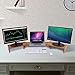 Ufine Bamboo Monitor Stand Riser Adjustable Length Angle for 3 Monitors Dual Triple Computer Screen Raiser PC Laptop Holder Desktop Organizer for Home Dorm Office, Space Saving (42-50 Inch)