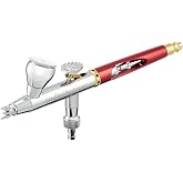 Harder &amp; Steenbeck Infinity 2024 CRplus 2in1 Airbrush, German-Engineered | Dual Action Set with Gravity-Feed Airbrush with 0.25mm &amp; 0.44mm Titanium Self-Centering Nozzle, 2ml &amp; 4ml Paint Cups - 122233