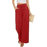 Angerella Womens Baggy Wide Leg Pants High Waisted Casual Lounge Pant Loose Comfy Stretchy Trousers with Pockets