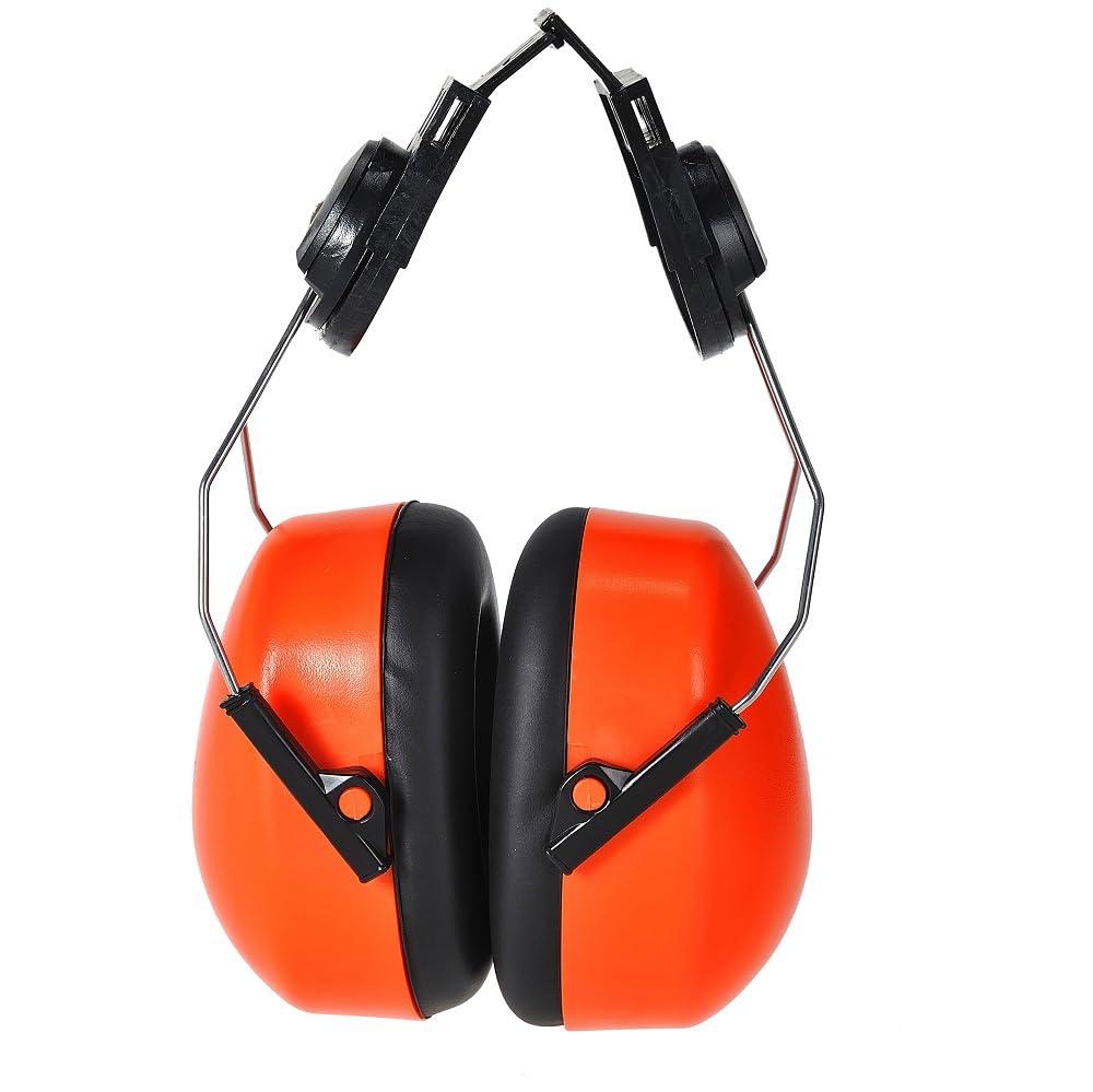 Portwest Endurance HV Clip-On Ear Protector, Size: One Size, Colour: Orange, PS47ORR
