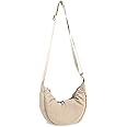 Nylon Crescent Crossbody Bag for Women Purses Trendy Men,Small Travel Sling Bag Hobo