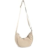 Nylon Crescent Crossbody Bag for Women Purses Trendy Men,Small Travel Sling Bag Hobo