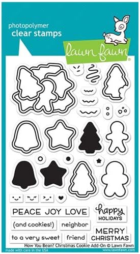 Lawn Fawn Clear Stamp Set - How You Bean? Christmas Cookie Add-On