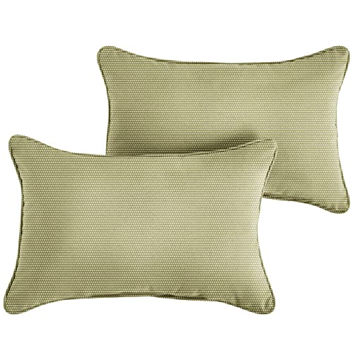 Sorra Home Outdura Outdoor/Indoor Bench Cushion, 24in x 12in x 6in, Green