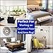 Liyic 48 Combo Pack Self-Stick Furniture Sliders for Carpet,12PCS 2.5in.Square Self Adhesive Furniture Mover Glides & 36PCS 1in. Furniture Moving Pads Furniture Glider Carpet Slider Floor Sliders