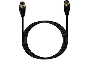 Traovien S-Video Cable Mini Din 4-Pin Male to Female Gold Plated Connector for Player Camcorders Laptops Transfer Video to TV or Monitor Connection Cable (6Ft/1.8m)