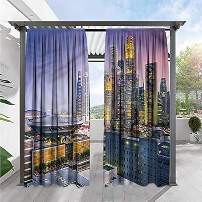 Amazon Com Marilds Urban Outdoor Blackout Curtains Skyline Of