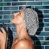 Kitsch Luxury Shower Cap for Women Reusable Waterproof Large Stripe view 6