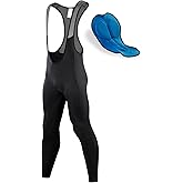 qualidyne Mens Cycling Bib Pants 3D Padded Bike Bib Tights Bicycle Biking Long Leggings