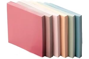 6 Pads 300 Sheets 3”x3” Aesthetic Boho Sticky Notes - Vintage Neutral Self-Stick Note Pads for Office School Home Desk Access