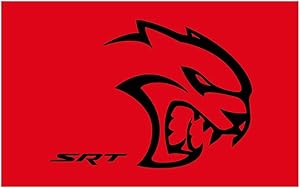 ENMOON SRT Hellcat Flag Street & Racing Technology Dodge Car Flag for Your Garage in Support of Your Team
