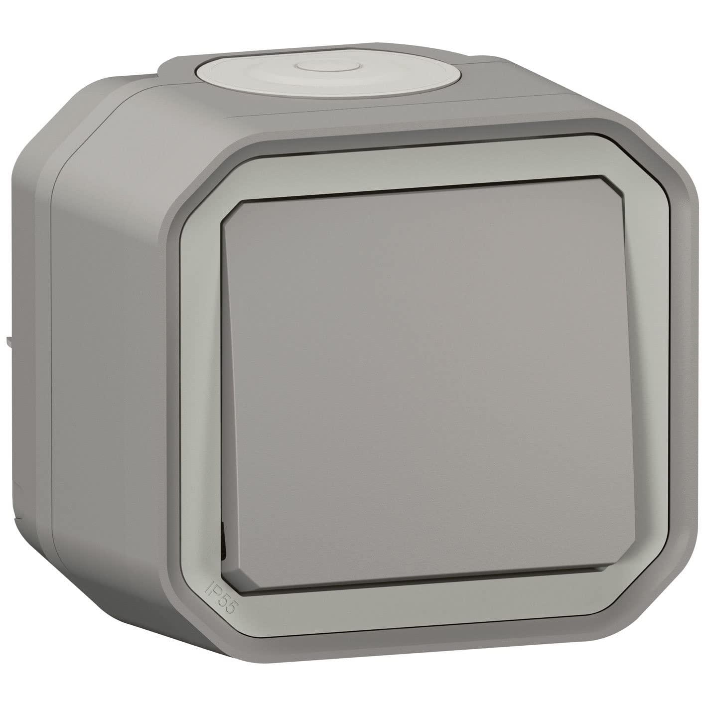 Legrand | Plexo NO Push Switch, Waterproof IP55 Grey, Ready to Install Surfacing, Shock Resistant IK08
