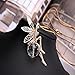 Butterfly Crystal Necklace,Han Shi Luxury Lovely Wings Sweater Long Chain Necklace Jewelry (Gold, L)
