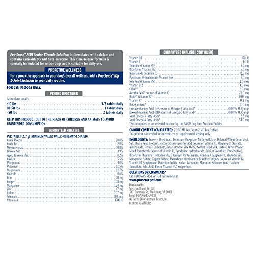 ProSense Plus Senior Vitamin Solutions, Dog Vitamin, 90-Count