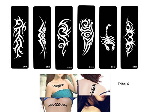 Tattoo Stencil Template Tribal Designs 6 Sheet Set Tribal 6