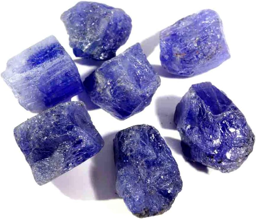 GEMSSHOPPING 100.15 Cts.A1 Natural Super Blue Tanzanite Gemstone Rough Lot 7 Pcs,Tanzanite Ring Tanzanite Necklace Tanzanite Beads Tanzanite Jewelry Tanzanite Bracelet