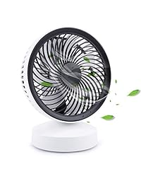 Ventilador de escritorio USB   MOSFiATA ventilador de escritorio personal alimentado por USB, pequeño ventilador personal para cochecito de bebé, portátil, mesa, camping, al aire libre, casa, oficina