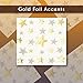50 Pack of Cocktail Napkins for Star Party Supplies (5 x 5 Inches, Gold, Silver)