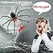Gamegie Halloween Decorations Outdoor Giant Spider,50'' Fake Spiders That Look Real with Glowing Eyes and Scary Sound, Quake Scary Halloween Props Including 20 pcs Plastic Spider