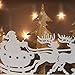 PIONEER-EFFORT Christmas Wooden Advent Calendar with Drawers and LED Lights to Fill Candy and Small Surprise for Kids and Adults Countdown to Christmas 13.5'' x 2.7'' x 10.5''H