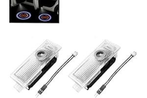 HFYANGZH 2pc Car Door Light Logo Projector Compatible with 1 2 3 4 5 6 7 Series, X1 X2 X3 X4 X5 X6 X7, Z GT M2/M3/M4/M5 Laser Shadow Courtesy Welcome Lamp (Standard Logo)