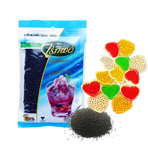 Thai Sweet Basil Seeds Herbal Health Lose Weight Digestive,detox,candy Sweet Package of 2-ounces Thai Sweet Basil Seeds Herbal Health Lose Weight Digestive,detox,candy Sweet Package of 2-ounces