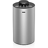 KONCHILE Waterless Essential Oil Diffuser, Battery Powered Mini Scent Air Machine, Aromatherapy Mist Diffuser for Home Room Car Office (E10-silver)